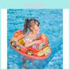 Inflatable Cartoon Fire Truck Excavator Bulldozer Swim Ring For Boys Thick Pvc Construction