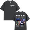 Rapper Maka 2025 Tour Graphic T Shirts Men Fashion Vintage T-shirt Casual Cotton Short Sleeve T Shirt Short Sleeve Streetwear