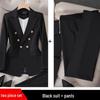 Women's Rose Red Elegant Three-Piece Suit: Spring/Fall Long Sleeve Jacket.