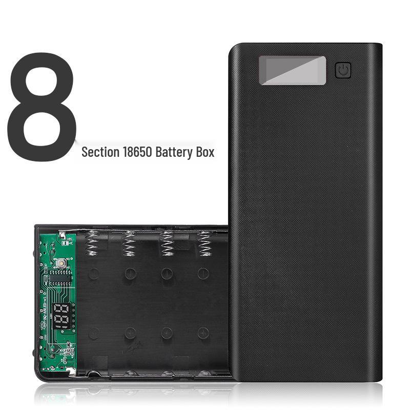 Solderless 8-Section 18650 Battery Box DIY Power Bank Kit with LCD Screen