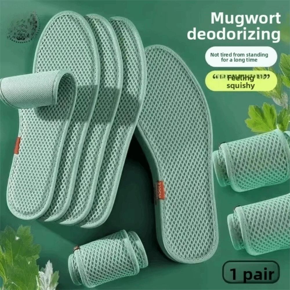 Cotton Anti-Odor Insoles Elastic Net Eye Breathable Insole Bamboo Charcoal Insoles Sports Shoes