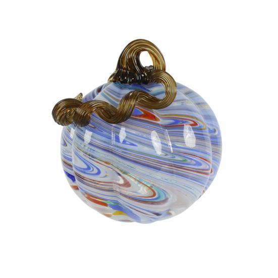 Mini Hand Blown Glass Pumpkin Ornament Collectible Thanksgiving Halloween Faux Crystal Pumpkin Hanging
