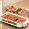 2 in 1 Smokeless Electric Grill with Oil Pan Electric Grill Pan Electric BBQ Grill  Party