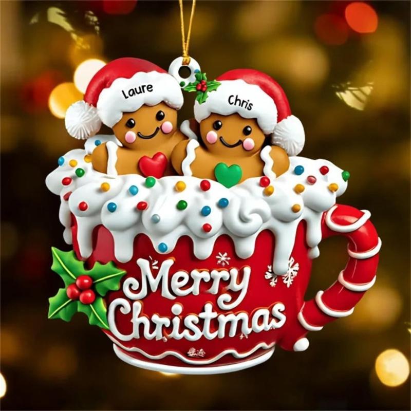 Shatterproof Christmas Cookie Decorations Decorative Acrylic Hanging Pendant For Indoor Outdoor Christmas Tree