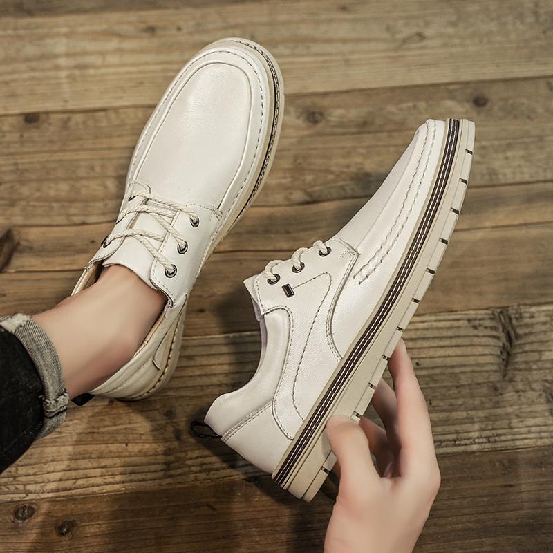 Мужская обувь из натуральной кожи. Трендовая удобная повседневная обувь. Мокасины — фото 8