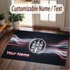 Benutzerdefinierter Teppich FC St. Pauli Muster Druck Name Text Weicher Rutschfester Boden Teppich für Haus Innen Dekoration