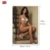 Vintage Metal Wall Art Sign "Sexy Woman On Stairs" 8x12 Inch Home Bar Decor