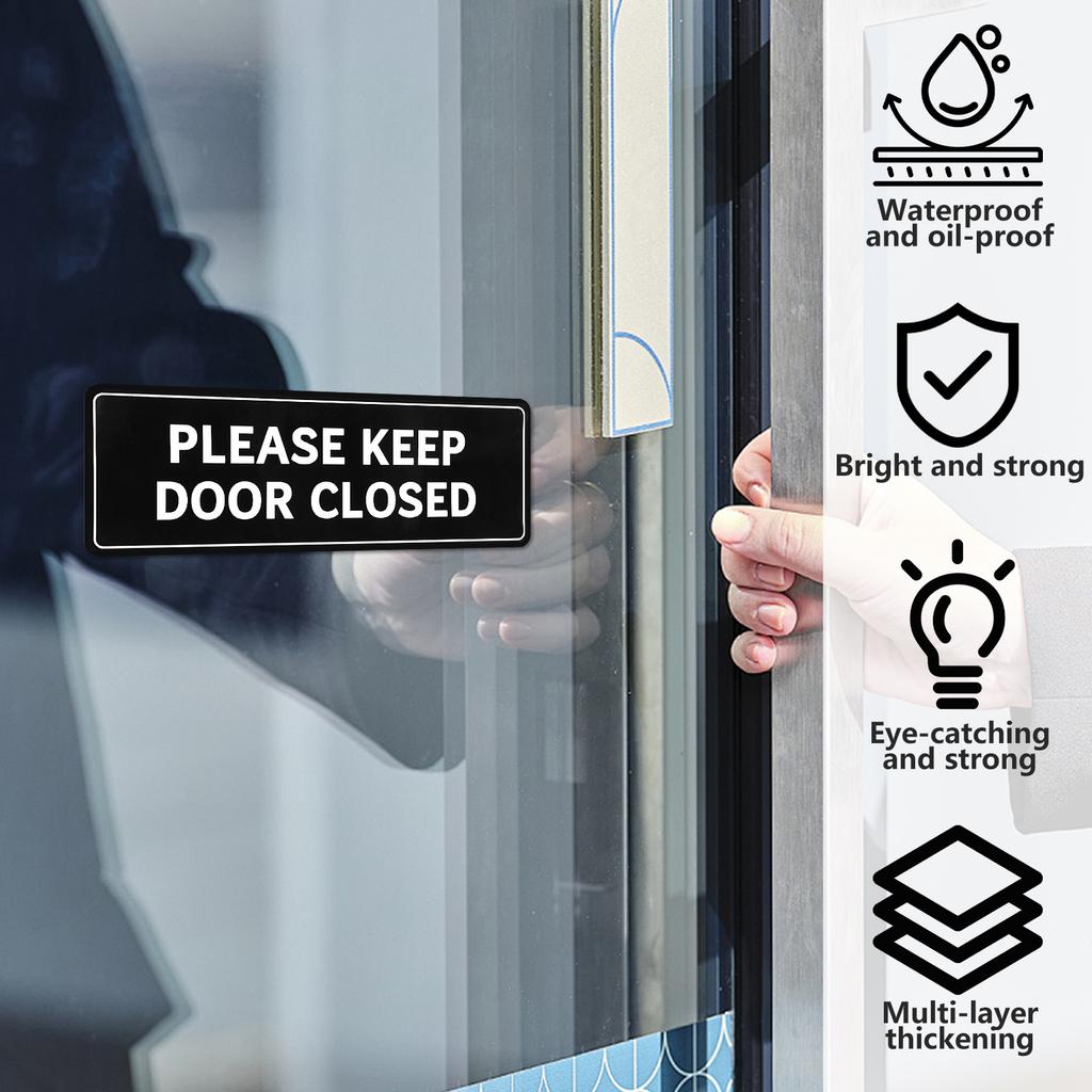 Haiabei 3 Stück Badezimmer-Schild Aufkleber Für Geschäft Und Zuhause Selbstklebend Niedliche Badezimmer-Dekoration Bitte Tür Geschlossen Halten Für Tür Wate