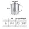 Stainless Steel Coffee Cup Mug Milk Frothing Pitcher Jug with Lid for Latte Coffee Art