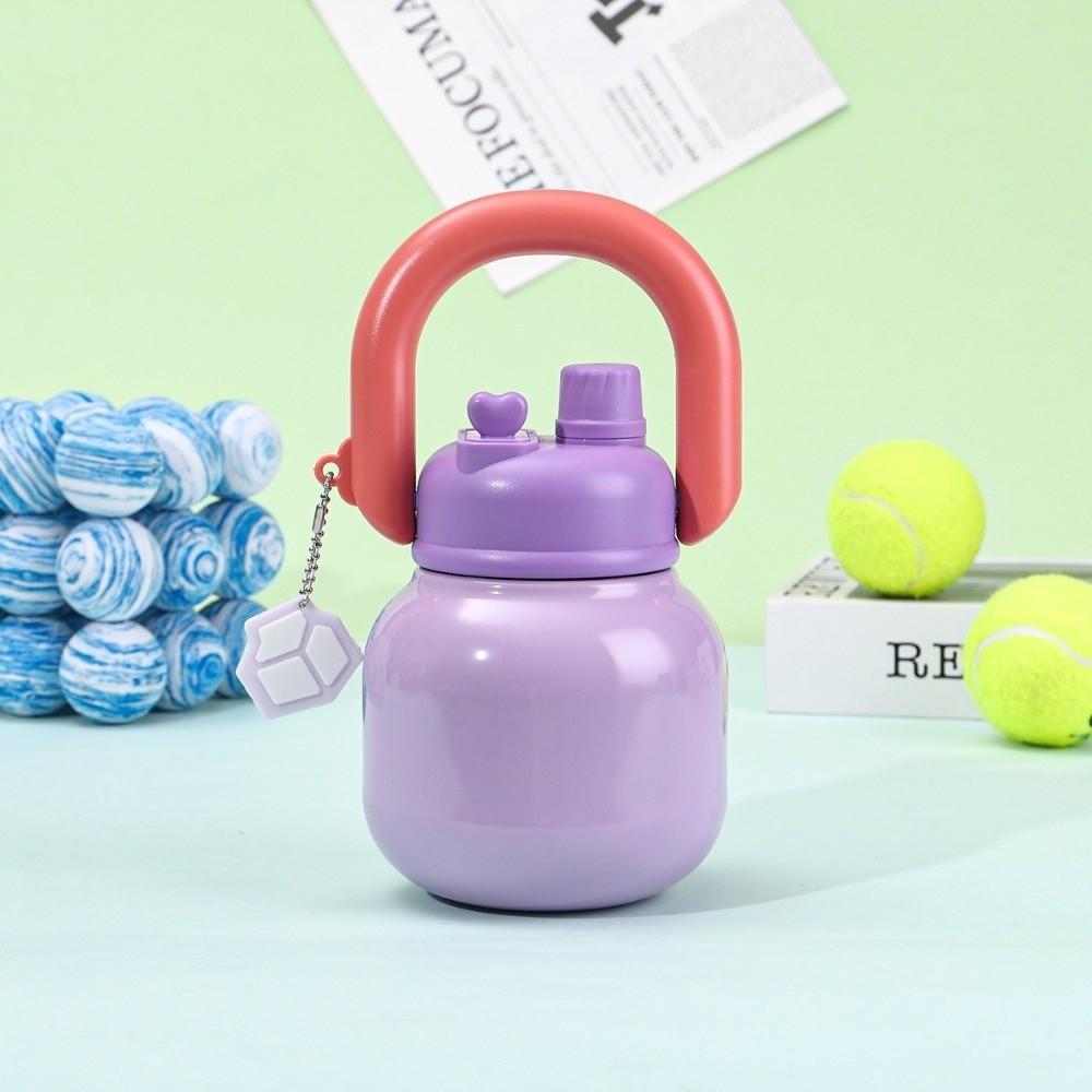 Leak-proof Thermal Cup 650ml Student Straw Cup Cute Vacuum Flask