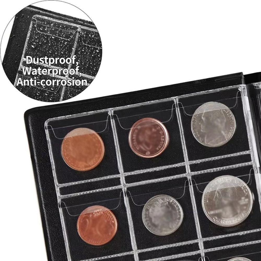 Transparent PVC Coin Album Holders 240 Pockets Coin Collection Book  Currency Collection