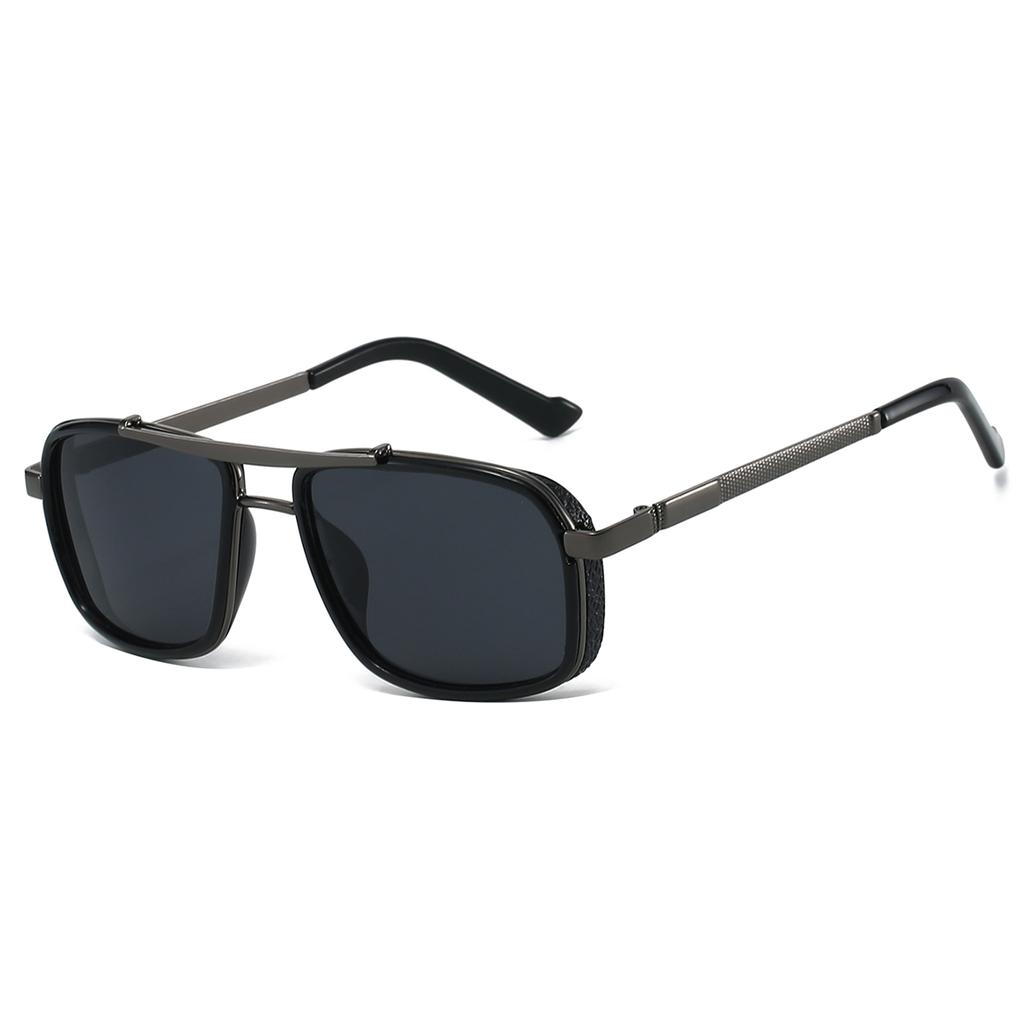 Vintage Sunglasses Men  New in Fashion Double Bridge Outdoor Shades Trendy Brand Designer Anti-UV Driving Sun Glasses