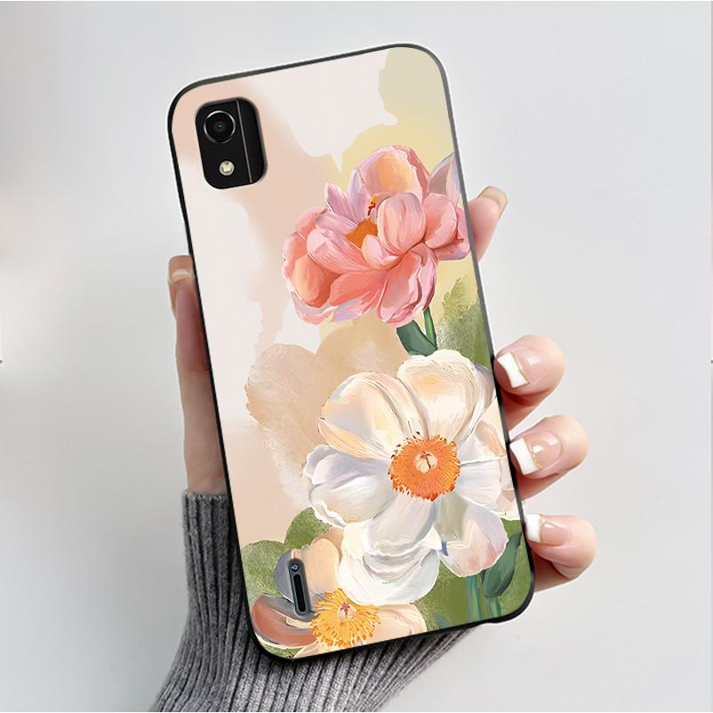 Phone Case For Nokia C2 2nd Edition Case Fashion Butterfly Flowers Black Soft Silicone Back Cover For NokiaC2 2nd Edition Casing