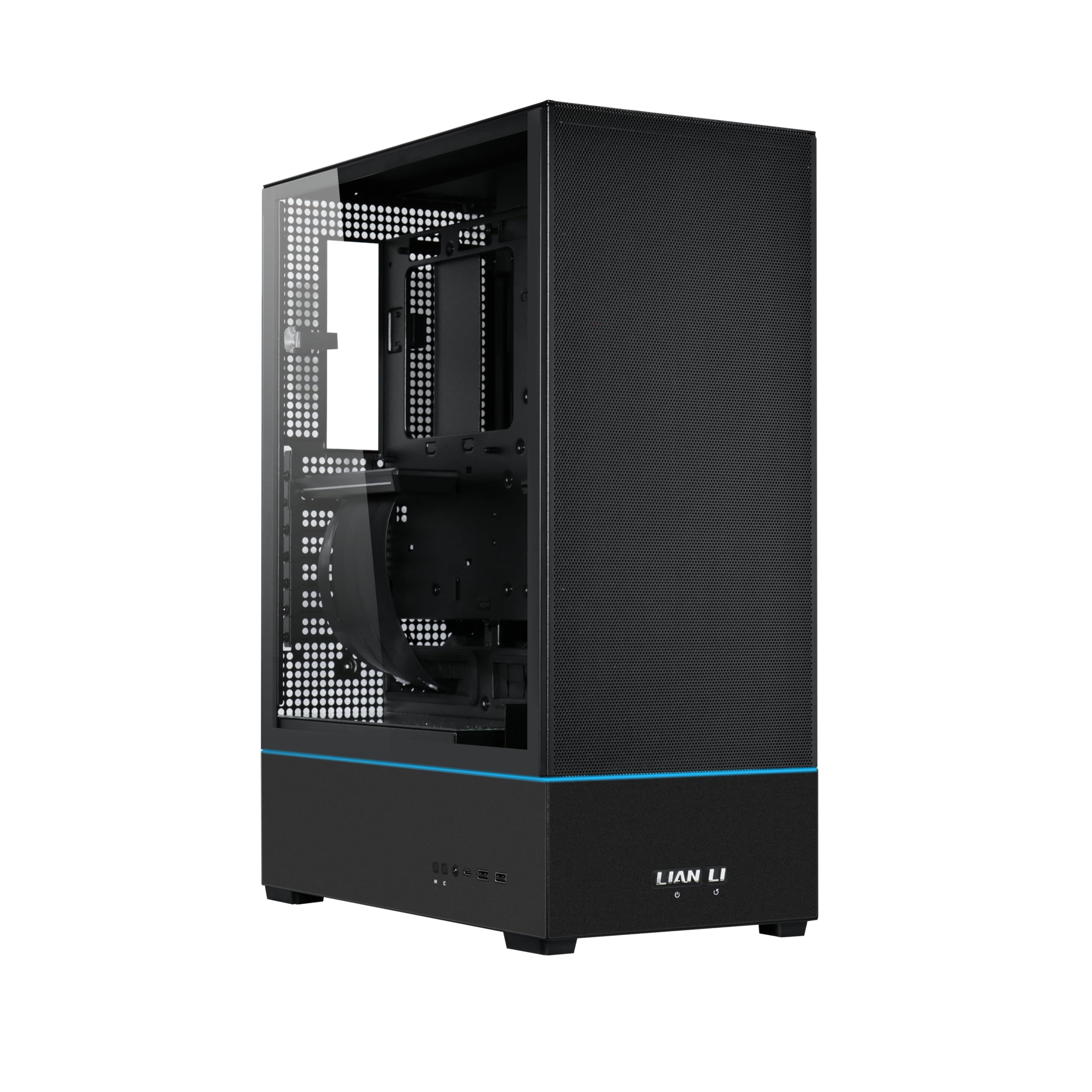 

LIANLI Mid-Tower PC Case SUP-01 Black Capacity 45L Triple Chamber Structure Back Connect Design Compatible with ATX Standard Equipped with 3 120mm