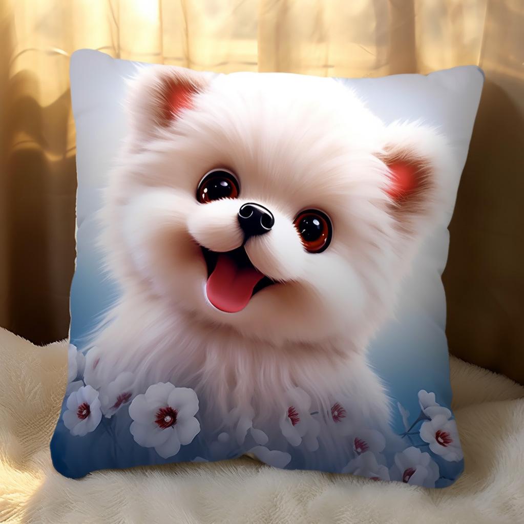 Cute Cat Pillow Pillow Sofa Cushion Bedside Cushion Office Waist Support Back Cushion Waist Car Cushion Cover