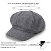 Women Wool Beret Cap Winter Outdoor Windproof Thick Octagonal Hat Fashion Warm Newsboy Hats Driving Caps