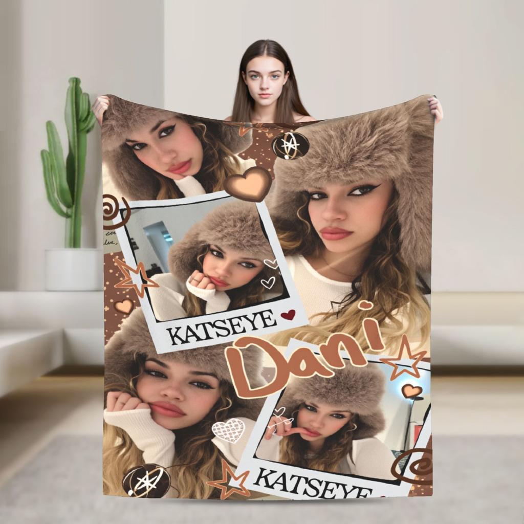 Katseye Kpop Girls Warm Blanket Child Plush Throw Blanket Print Couch Chair Flannel Bedspread Sofa Bed Cover