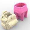 Jewelry Storage Boxes Resin Mold DIY Rabbit Flower Pot Pen Holder Mold Home