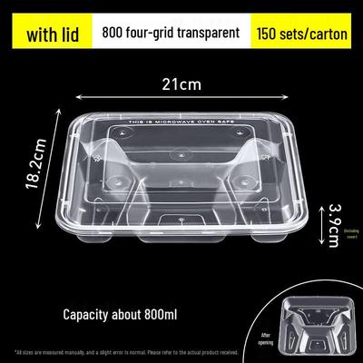 ZISIZ Disposable Compartment Lunch Box