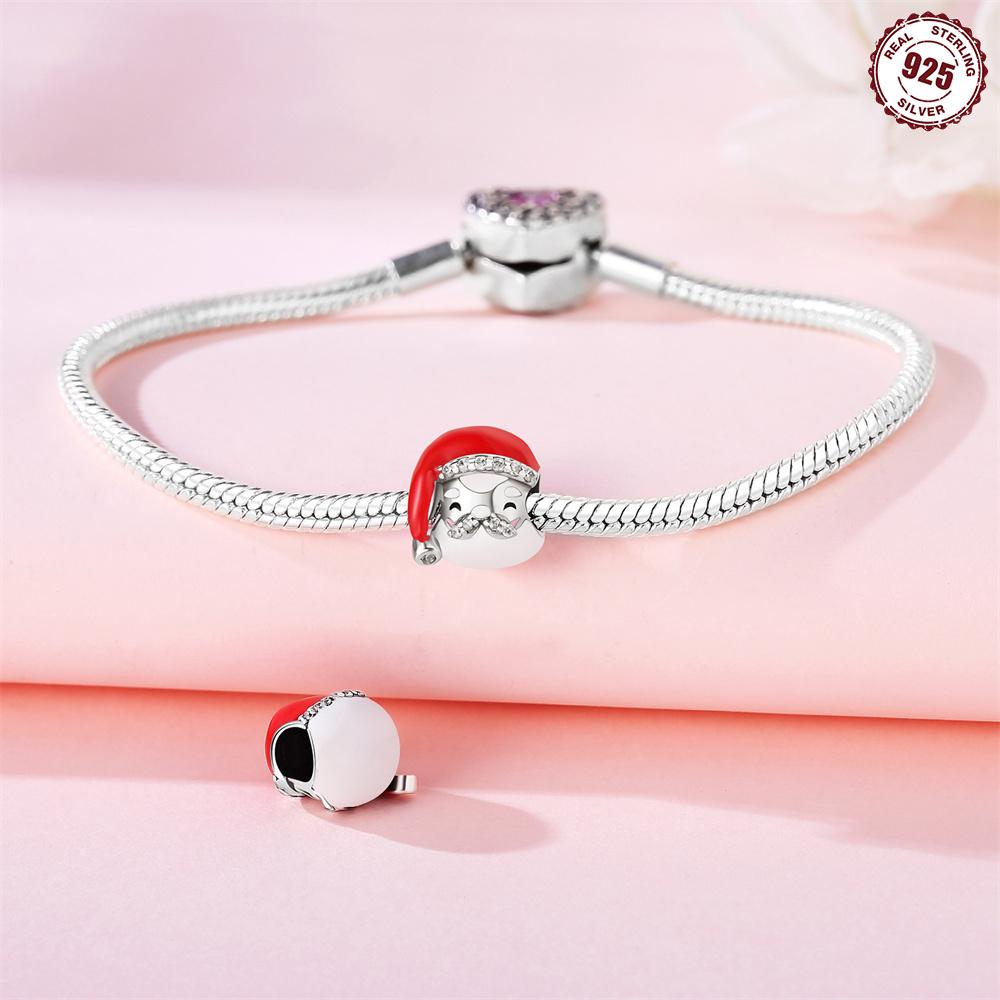 Bead Components Copper Metal Charm Bead Components Authentic Original Santa Claus Christmas Bead Components Compatible With Bracelet High Quality