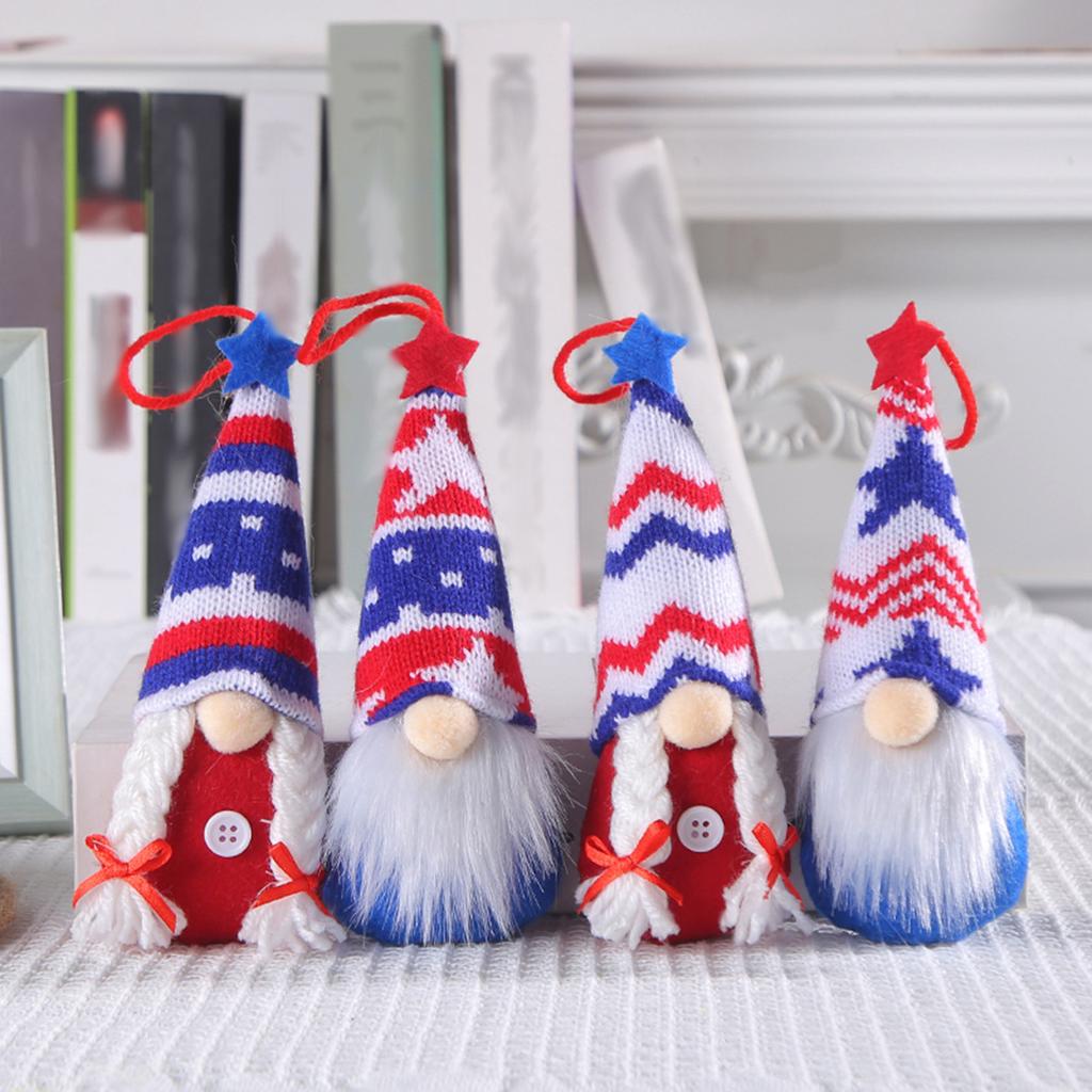 Independence Day Doll Set Collection Holiday Faceless Elderly Decorations Glow Gnome Doll Goblin Ornaments
