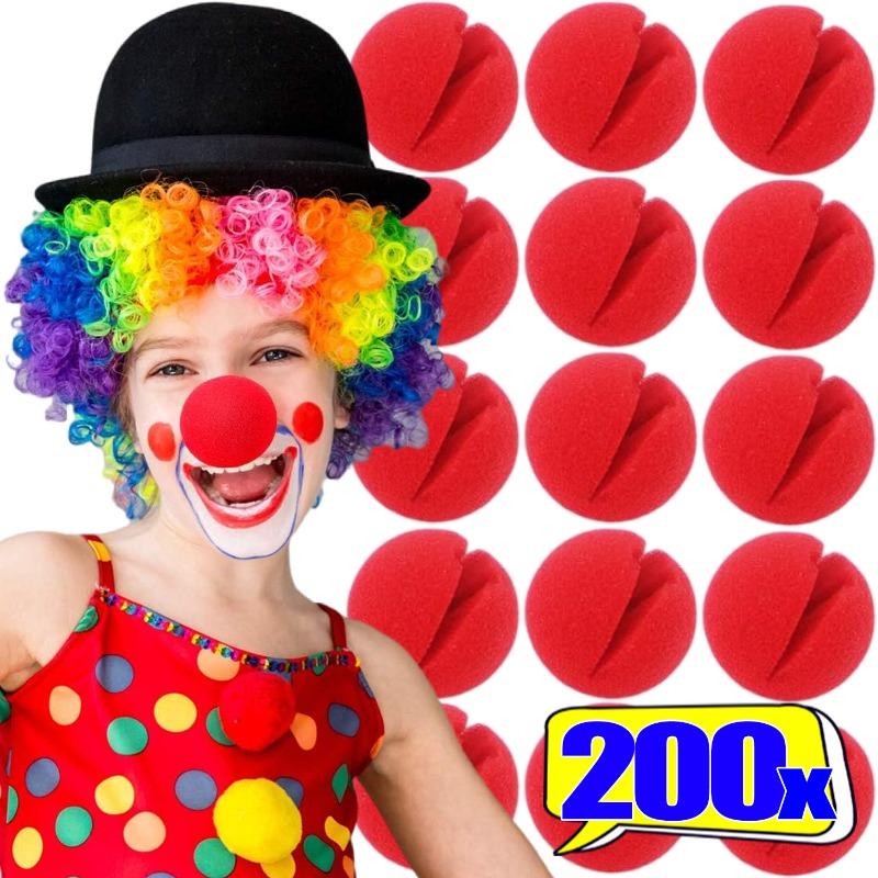 2005Pcs Red Ball Foam Clown Nose Halloween Party Cosplay Costume Circus Props Festival Make Up Clown Nose Performance Decor