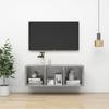 VidaXL Wall-mounted TV Cabinet Concrete Grey 37x37x107 Cm Engineered Wood 805484