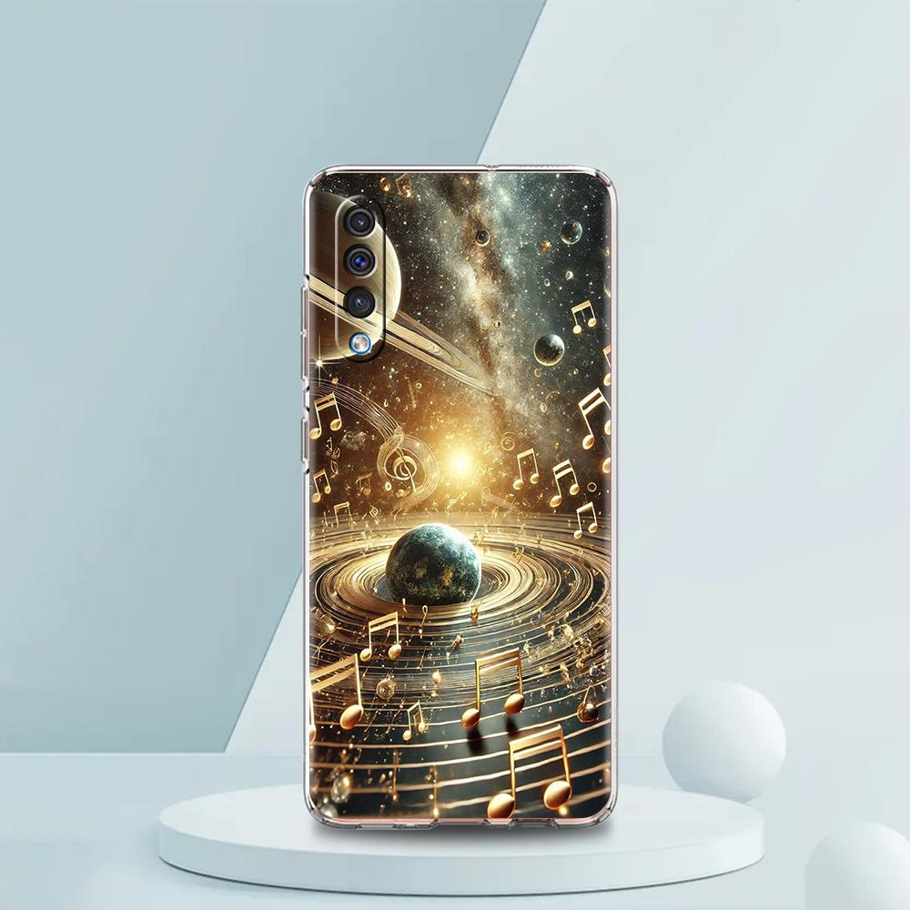 

Прозрачный чехол для телефона Samsung Galaxy A16 A14 A12 A22 A24 A42 A02 A03S A06 A20 A30 A40 Мягкий TPU чехол Мультяшный узор Планета for Samsung A10