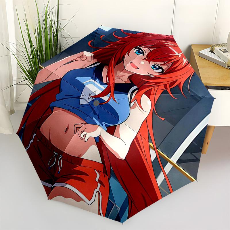 

1pc Outdoor Umbrella with Anime Character Design - Automatic Opening/Closing, Portable 3-Fold Design, 8-Bone Iron Frame - Perfect Gift for Fans,