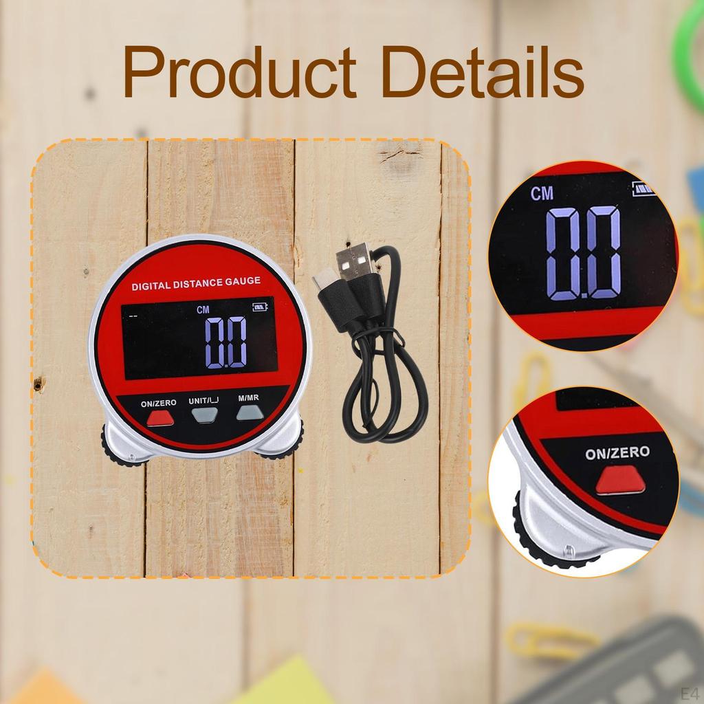 Electronic Tape Measure Digital Ruler 656ft Long Distance Rolling with Display for Circular