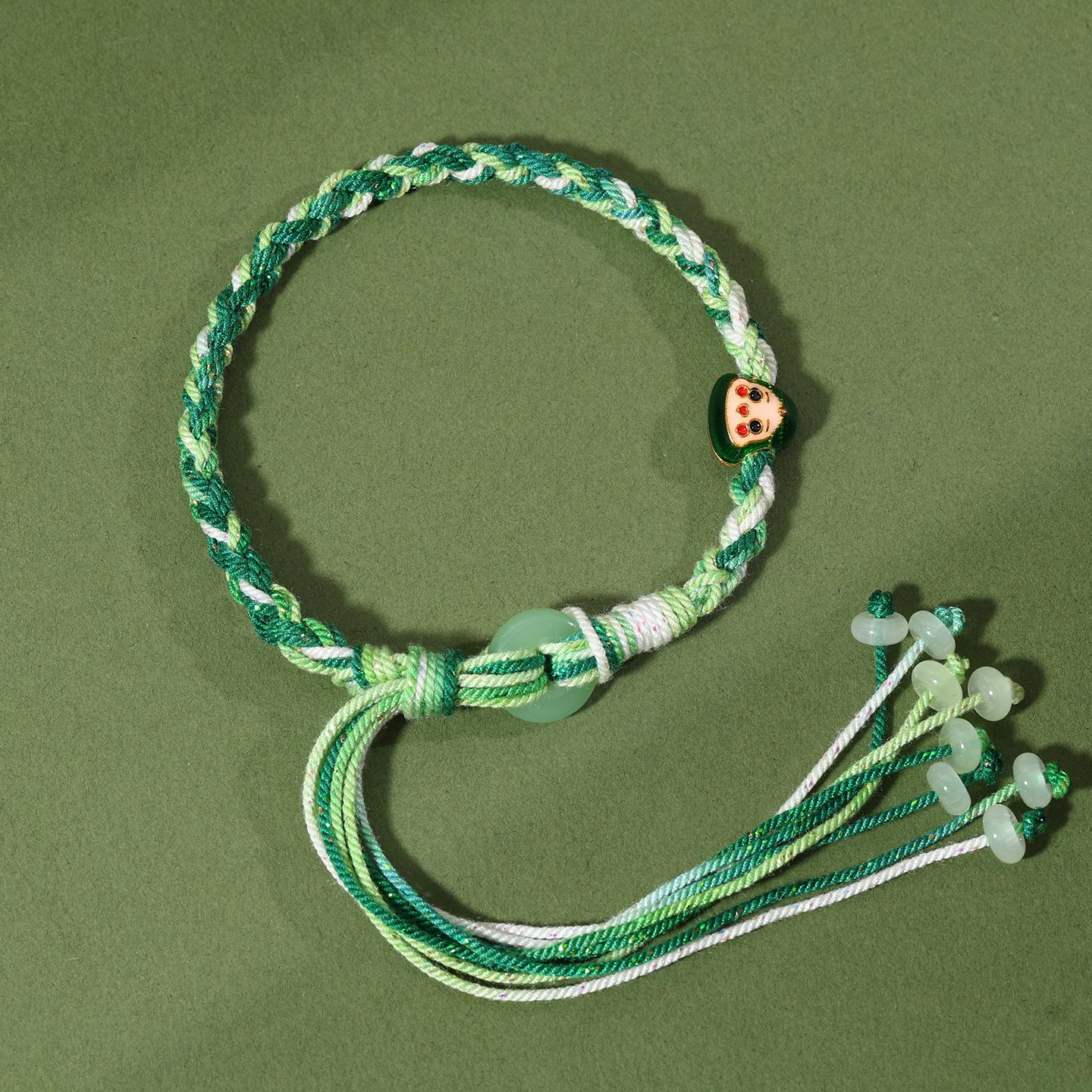 Dragon Boat Festival Ethnic Hand-Woven Five-Color Zongzi Bracelet