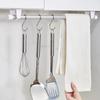 Punch-Free Curtain Rod Hooks 360 Degree Rotation Self-Adhesive Wall Bracket Clamp Shower Curtain Hanging Rod Ring Kitchen Hook