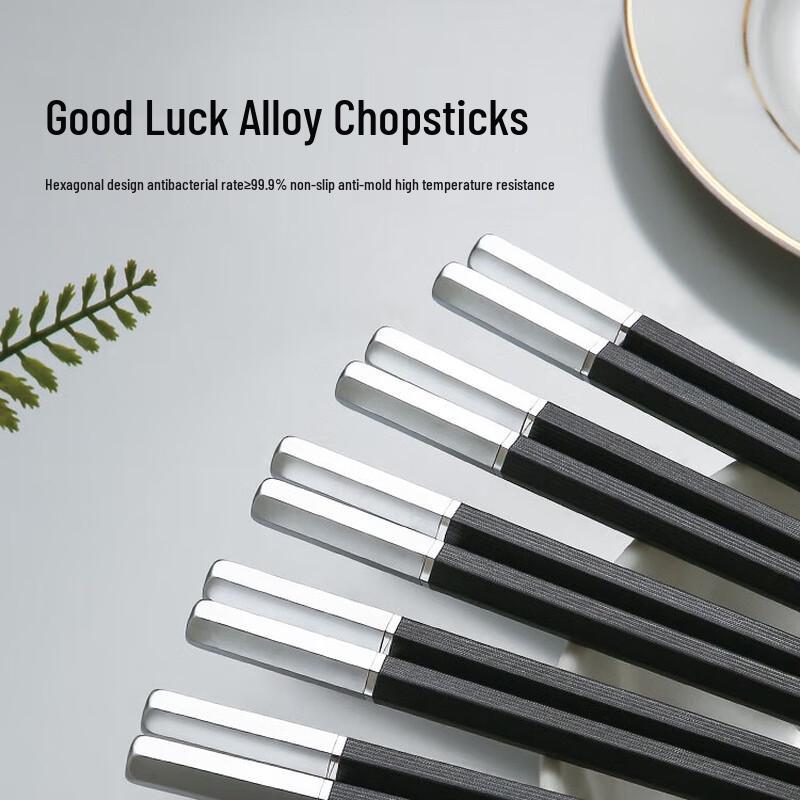 Antibacterial Alloy Chopsticks Set