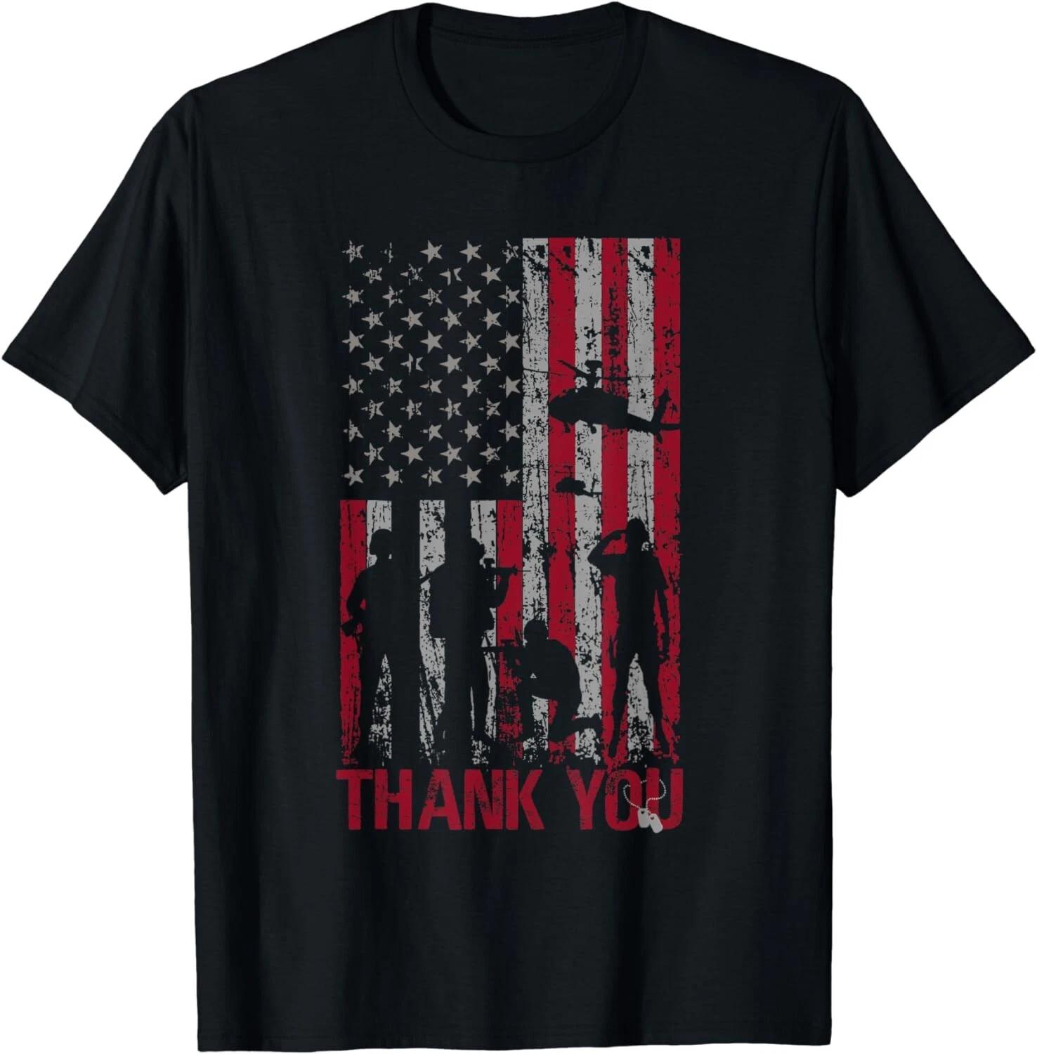 

Thank You Memorial Day Veteran military flag design American Gift Unisex T-Shirt 3XL