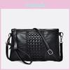 Shoulder Genuine Leather Women Tassel Bags Messenger Bag Rivet Clutch Ladies Crossbody Bags