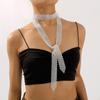 Neckerchiefs Ins Cold Wind Rhinestones Necklace Female Hip Hop Sweater Chain Tie Clavicle Chain Wedding Accessories