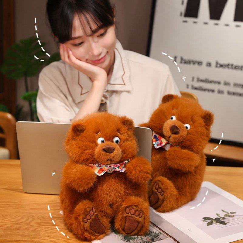 Bear Tie Bow Plush Toy Dolls Pillow Room Decoration Ornament Children Gifts