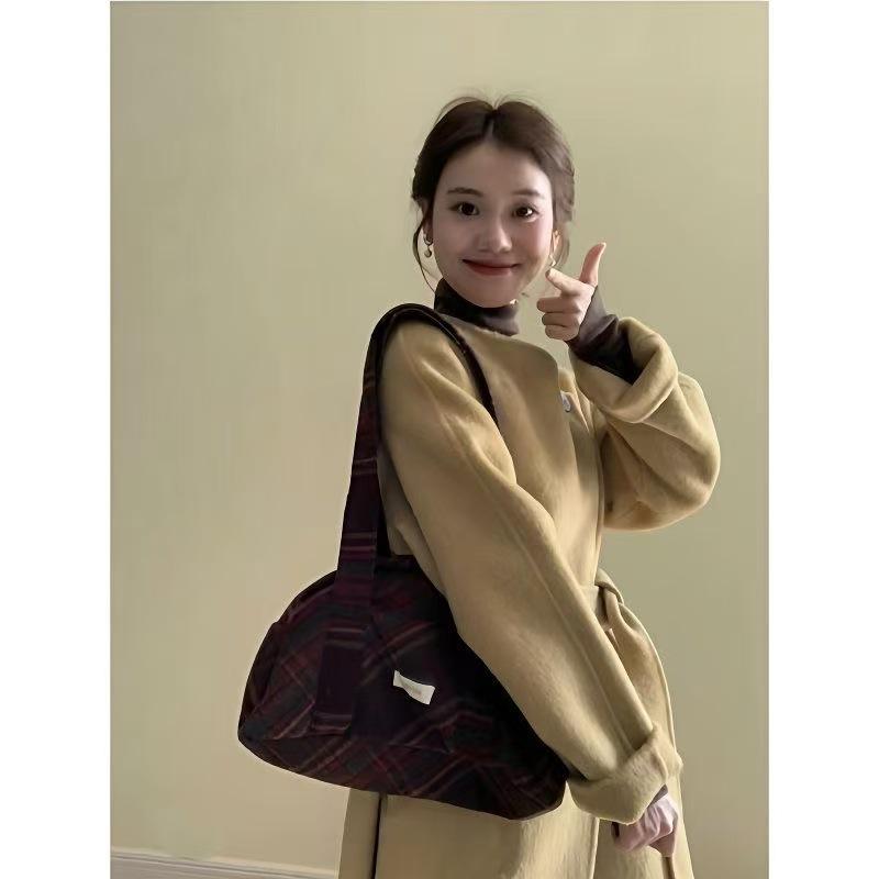 French Wool Dragon Phoenix Short Coat - Petite Loose Fit for Autumn/Winter
