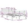 VidaXL Bed Frames with Headboard 150x200 Cm Solid Pine Wood, Bed, Solid Wood Bed Frame, Bedroom Furniture At 3306855