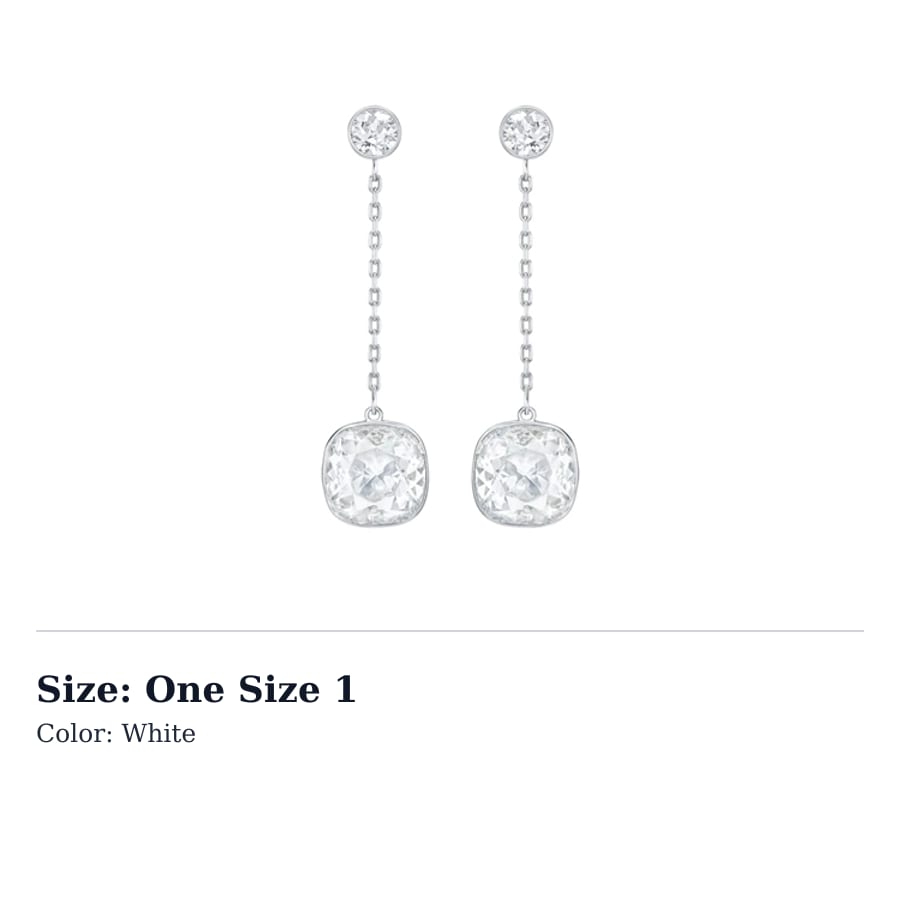 Swarovski Lattitude Earrings Women's White 5528513