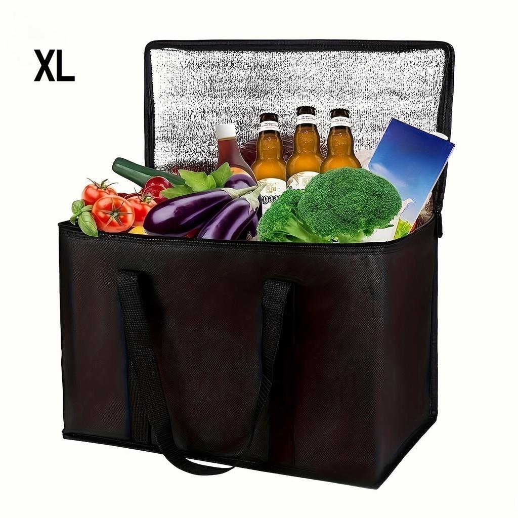 1PC Insulated Thermal Cooler Bag Drink Storage Large Chilled Bags Cool Lunch Foods Lunch Box Zip Picnic Tin Foil Food Panier Rep