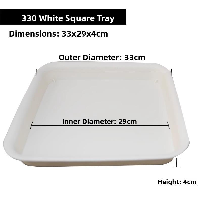 Bandeja de Plástico Rectangular con Drenaje Base para Maceta Recolector de Agua de Condensación Bandeja Larga Estrecha para Maceta