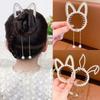 New Pearl Tassel Rhinestone Luxury Fish Wings Rabbit Ear Round Hair Claw For Girl Woman Temperament Designer Hair Clips