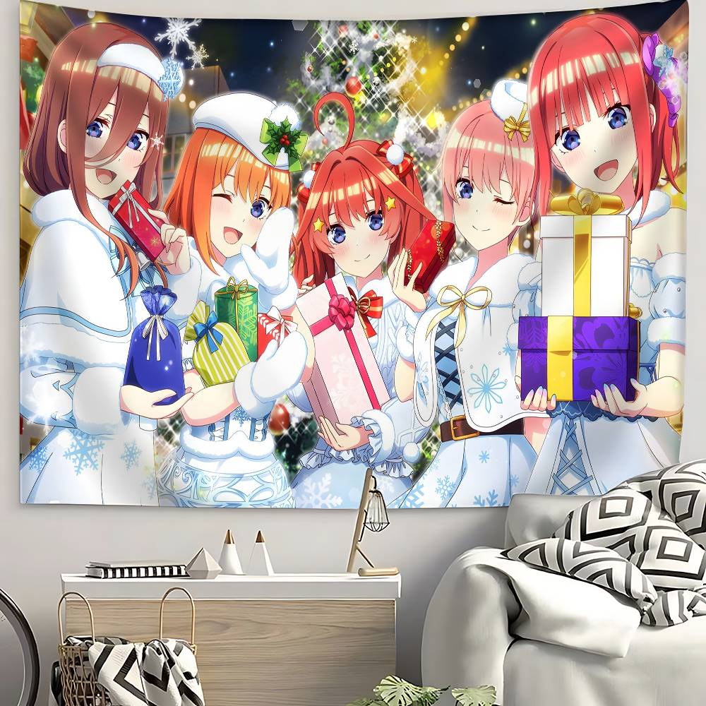 Anime TThe Quintessential Quintuplets Tapestry Wall Hanging Tapestry Art Deco Blanket Curtain Hanging At Home Living Room Decor