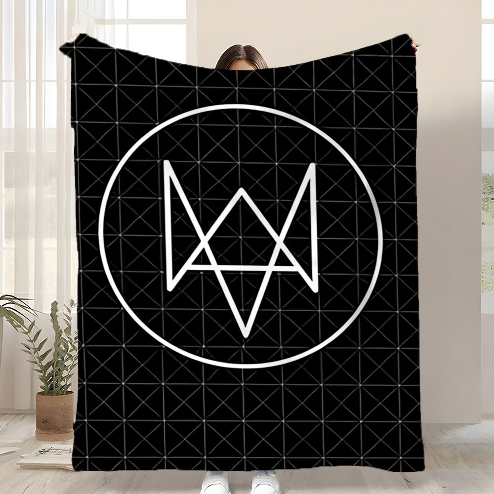 

Watch Dogs 2 Throw Kid-Friendly Flannel Throw Blanket Soft Warm Anti-Static Washable All Season 75x90cm