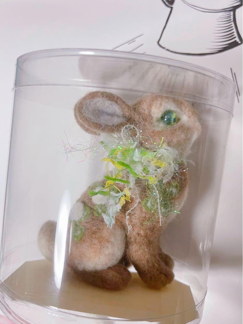 

[USED] Rabbit embroidery artist teddy bear handmade stuffed animal