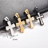 Stylish Stainless Steel Irregular Cross Pendant Necklace for Women Men Religious Christ Charms Chain Faith Prayer Metal Jewelry