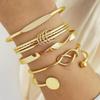 European Fashion Geometric Knotted Layered Bracelet Set