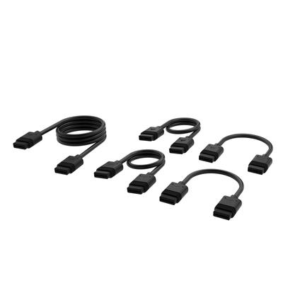 Corsair ICUE LINK Cable Set Straight Wiring Type On Both Total 5 Pieces (100mm/200mm/600mm Ends, Set) CL-9011118-WW