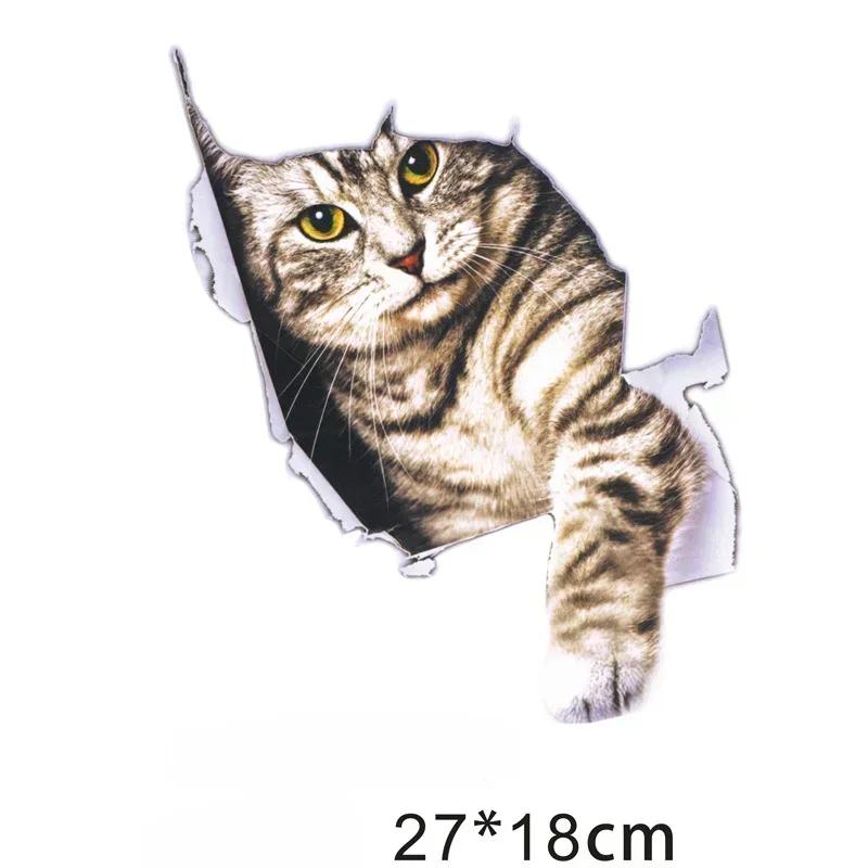 Car Stickers 3D Cartoon Cat Creative Cats and Dogs In the Cracks PVC Stickers Auto Car Decal Decals Car-styling Accessories